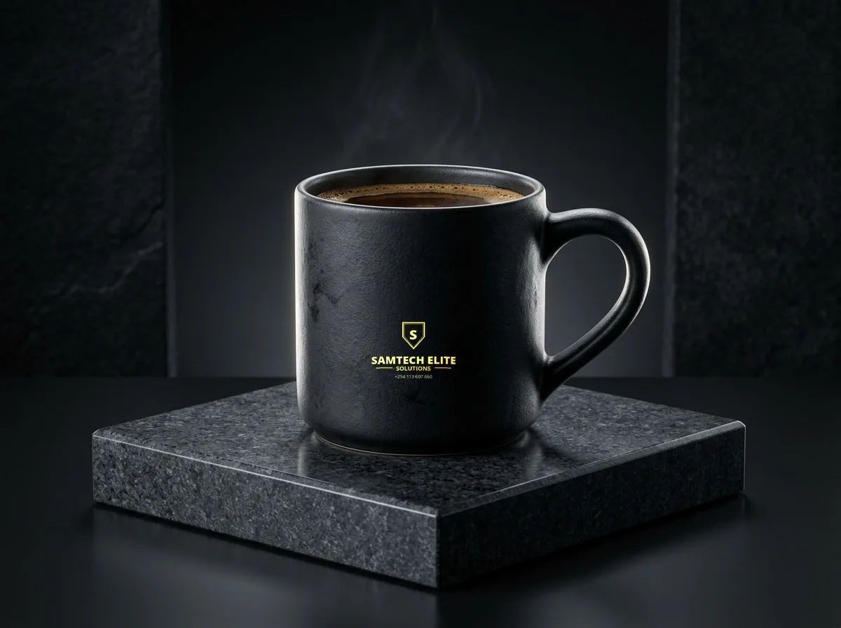 Two-Tone Ceramic Branded Coffee Mugs