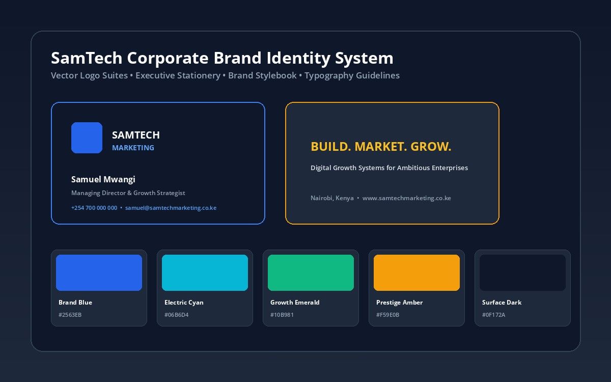 High-End Corporate Branding and Visual Identity Showcase by SamTech Marketing